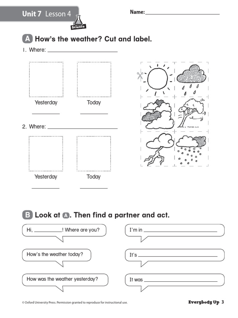 Weather Dialogue Activities for Kids | PDF