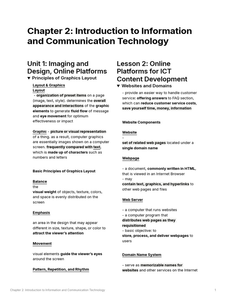 Ict 2 | PDF | Websites | World Wide Web