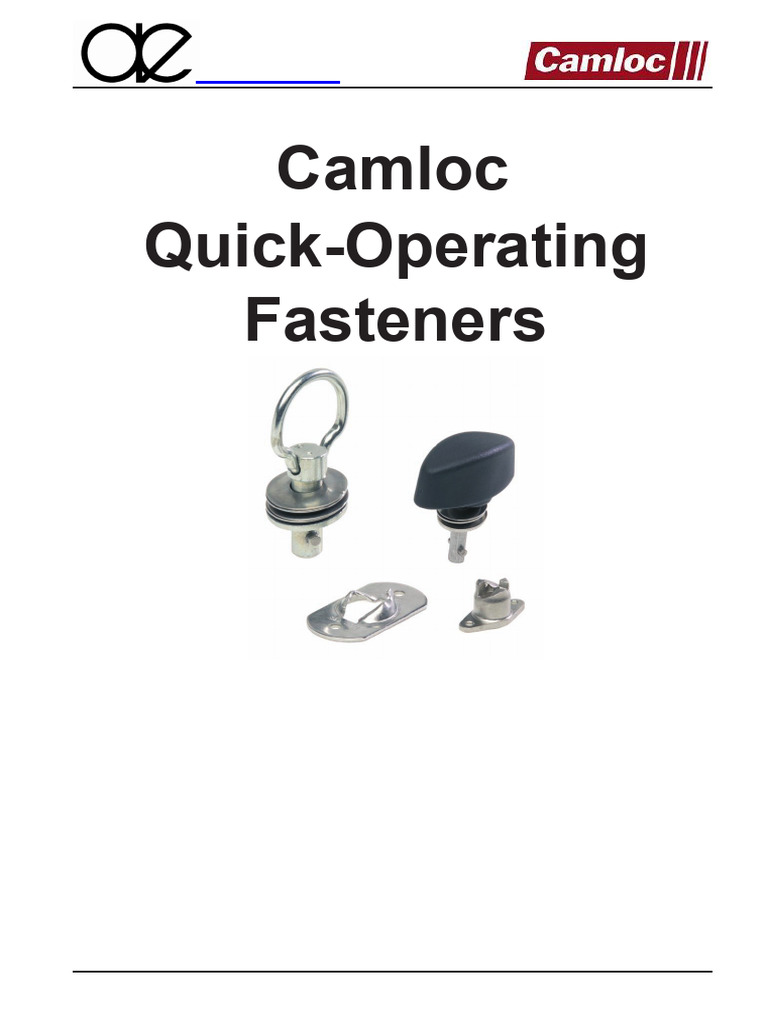 Camloc 1/4-Turn Fastener Guide | PDF | Screw | Galvanization