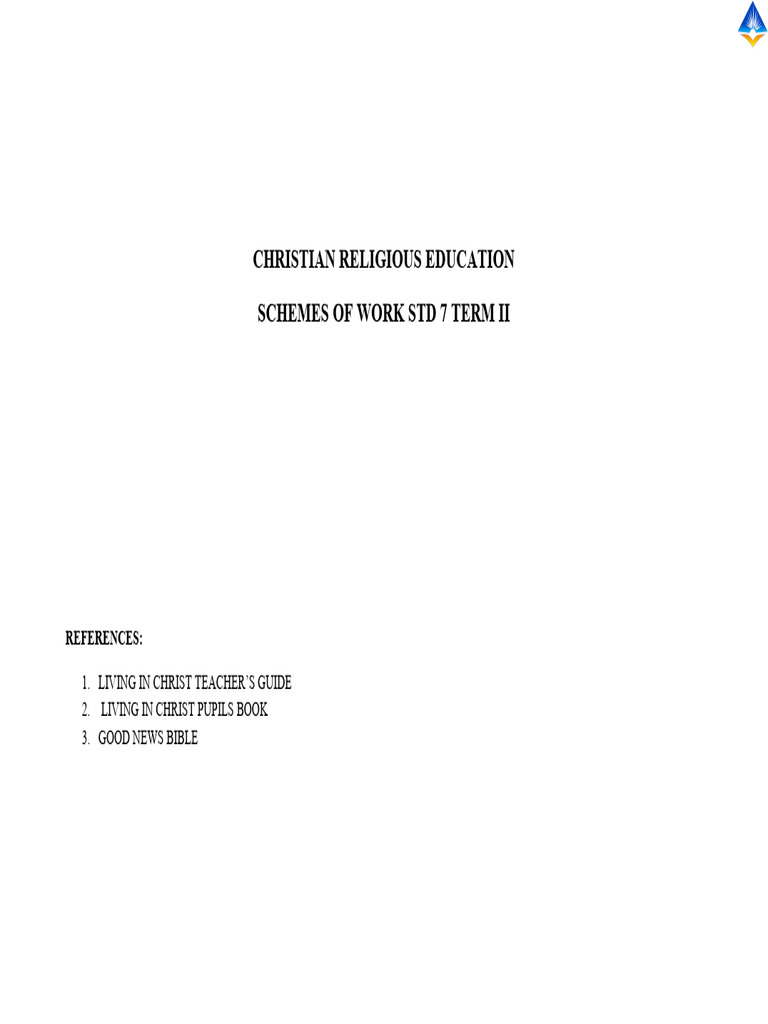 Christian Education Scheme for Std 7 Term II | PDF | Bible | Religious ...