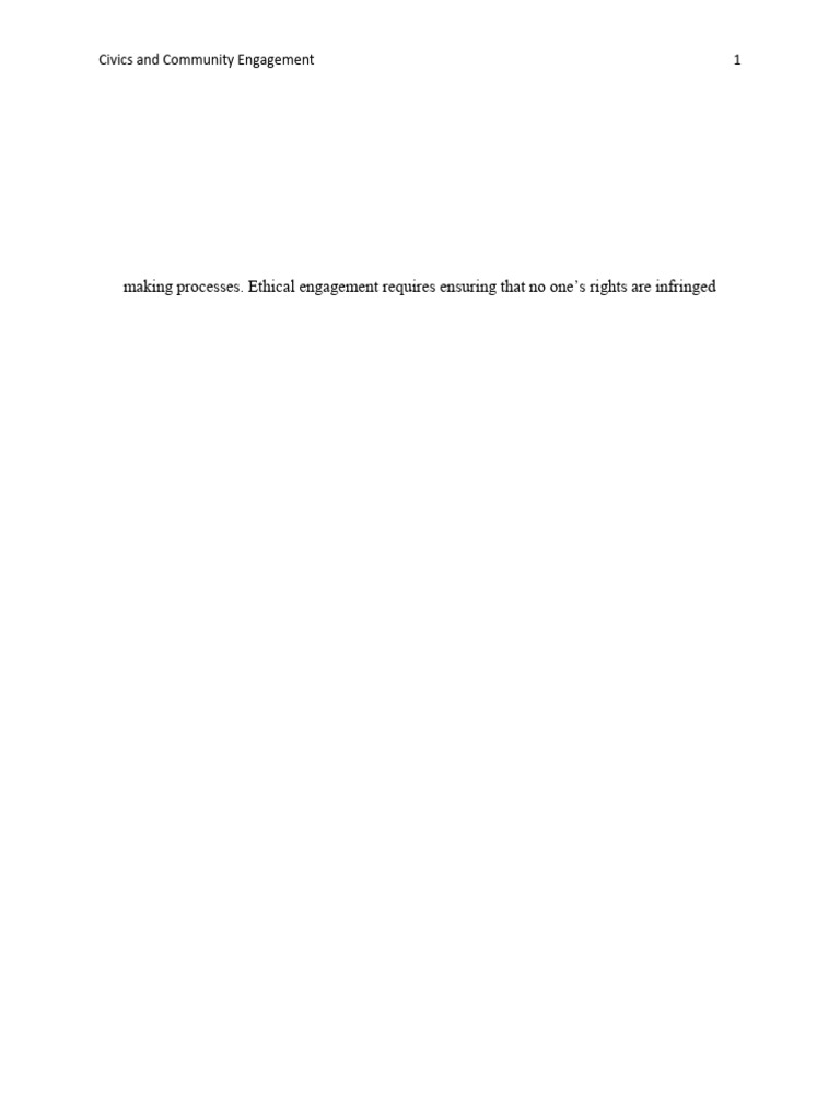 Ethical Principles in Civic Engagement | PDF | Nonviolence | Civic ...