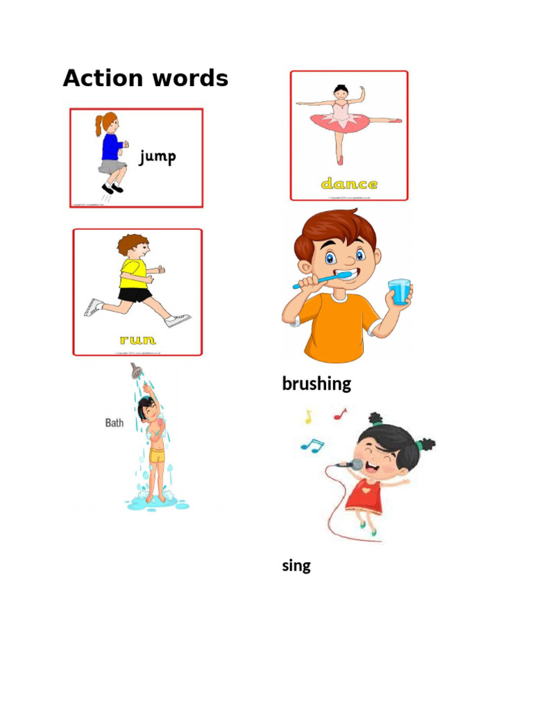 Action Words | PDF