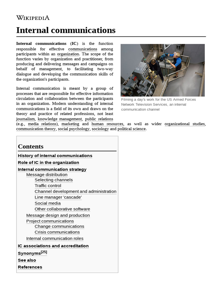 Internal Communications in Organizations | PDF | Human Communication ...