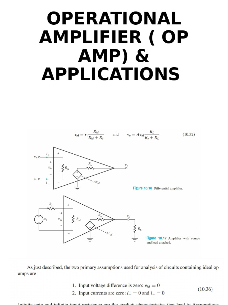 OP AMP and Its Applications | PDF