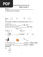 Grade 2 Term 2 Maths Exam Paper | PDF