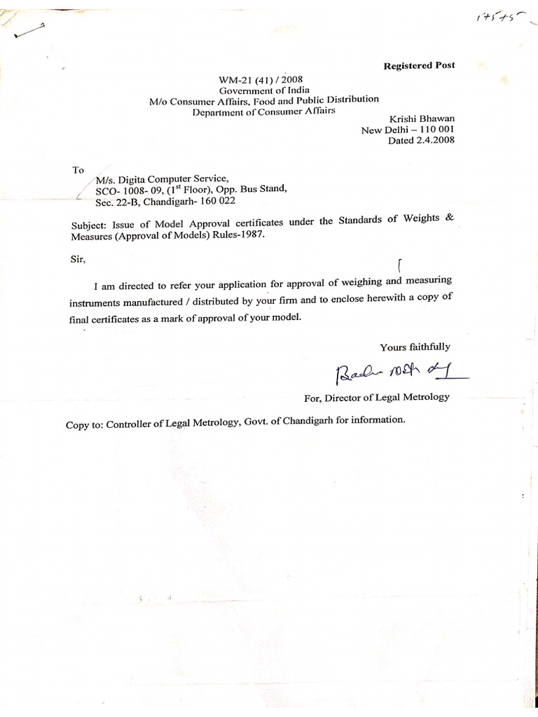 Modal Approval Certificate | PDF