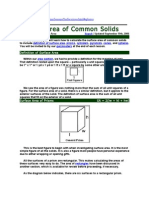 Surface Area of Common Solids