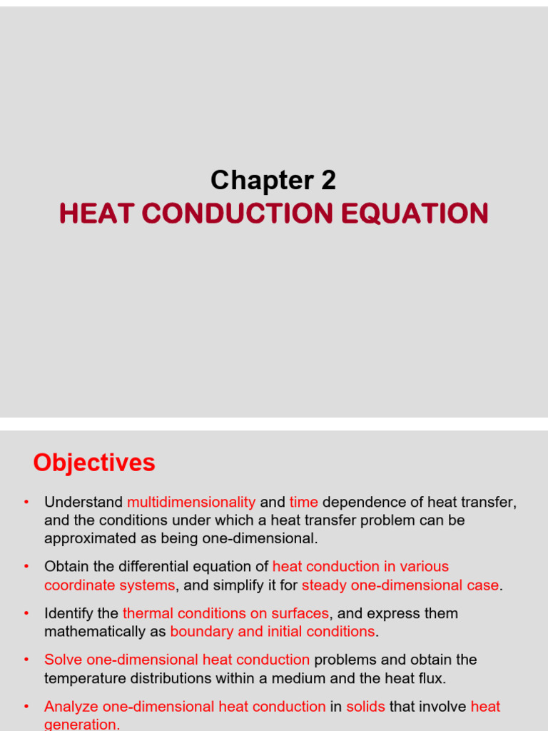 One-Dimensional Heat Conduction Analysis | PDF | Thermal Conduction ...