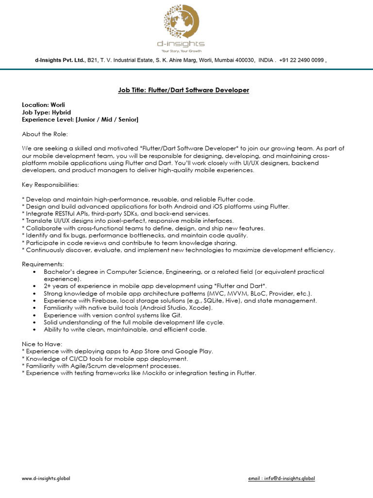 D Insights Flutter Jd Pdf