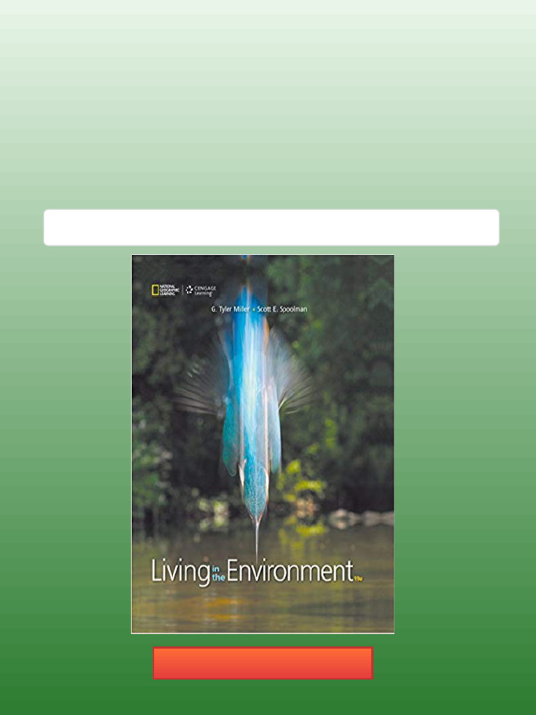 Original PDF) Living in The Environment 19th Edition by G. Tyler
