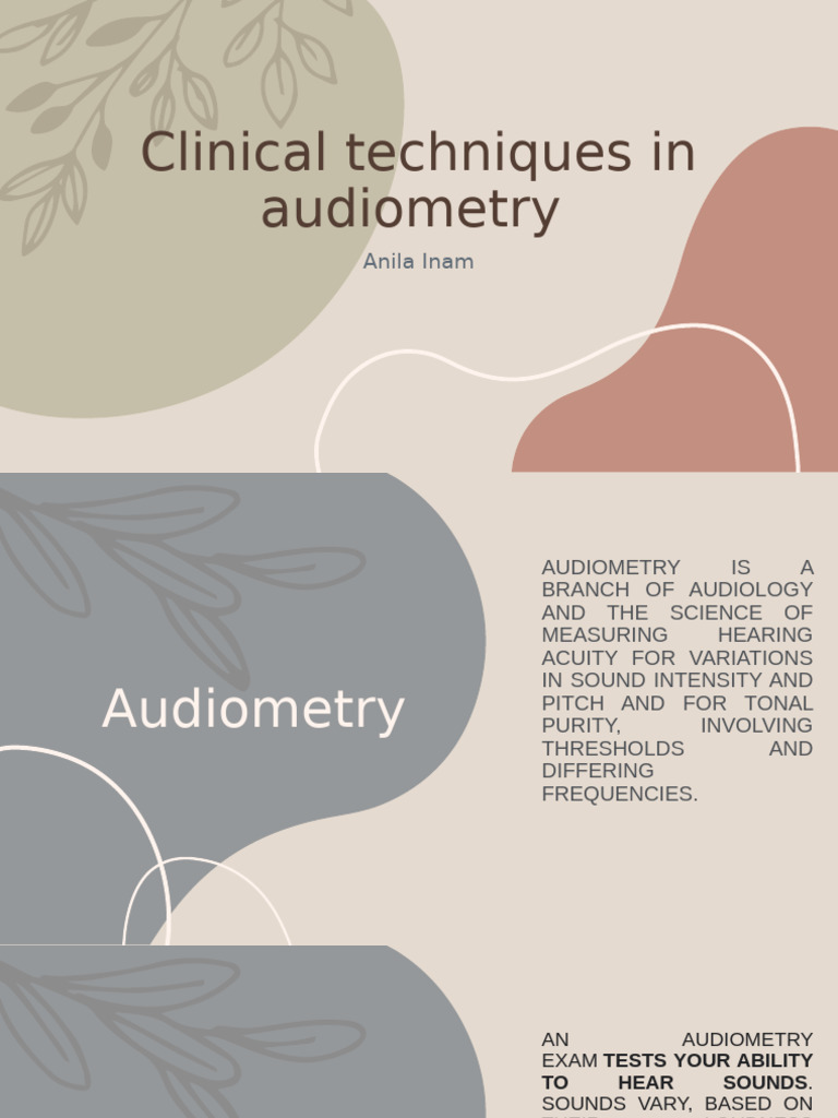 Clinical Techniques in Audiometry | PDF | Hearing | Sensory Organs