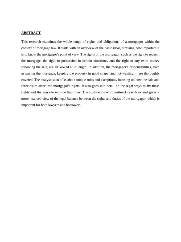 Mortgagor Rights and Obligations Explained | PDF