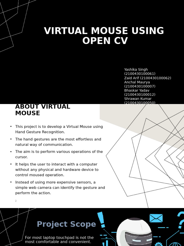 Virtual Mouse with Hand Gestures | PDF | Cursor (User Interface ...