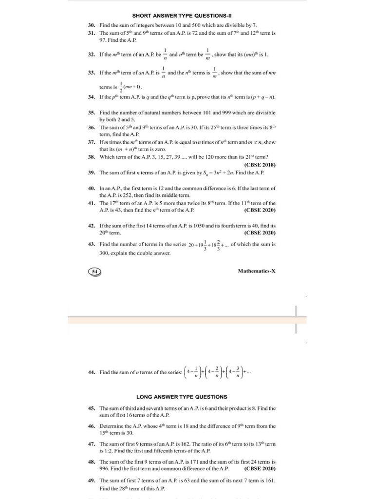 Short Answer Type | PDF