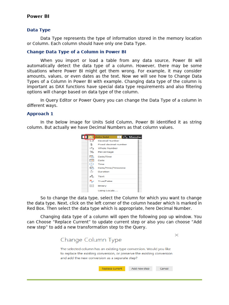 Data Types and Filters Presentation Reference | PDF | Data Type | Menu ...