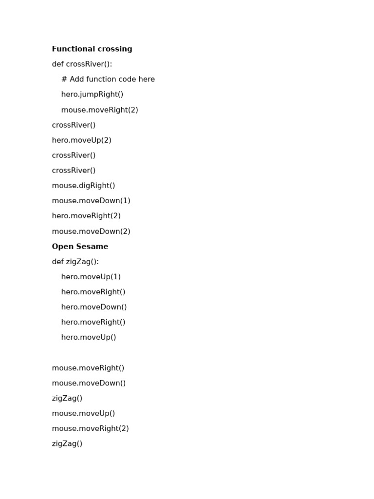 Coding Functions for Game Navigation | PDF