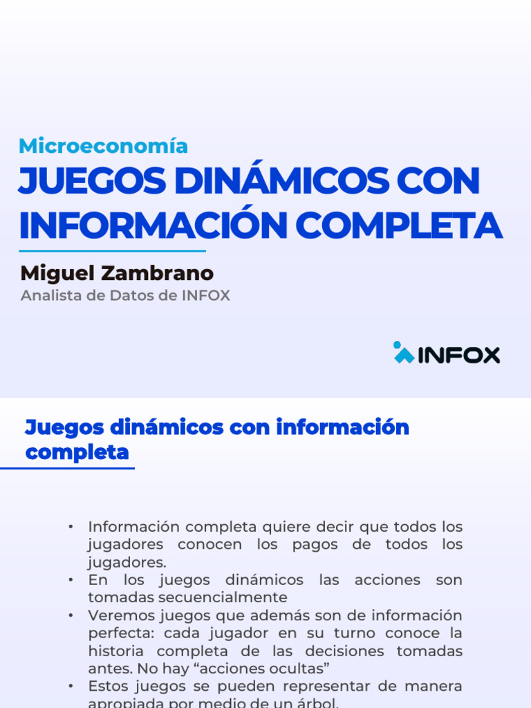 Juegos Dinámicos de Información Completa | PDF