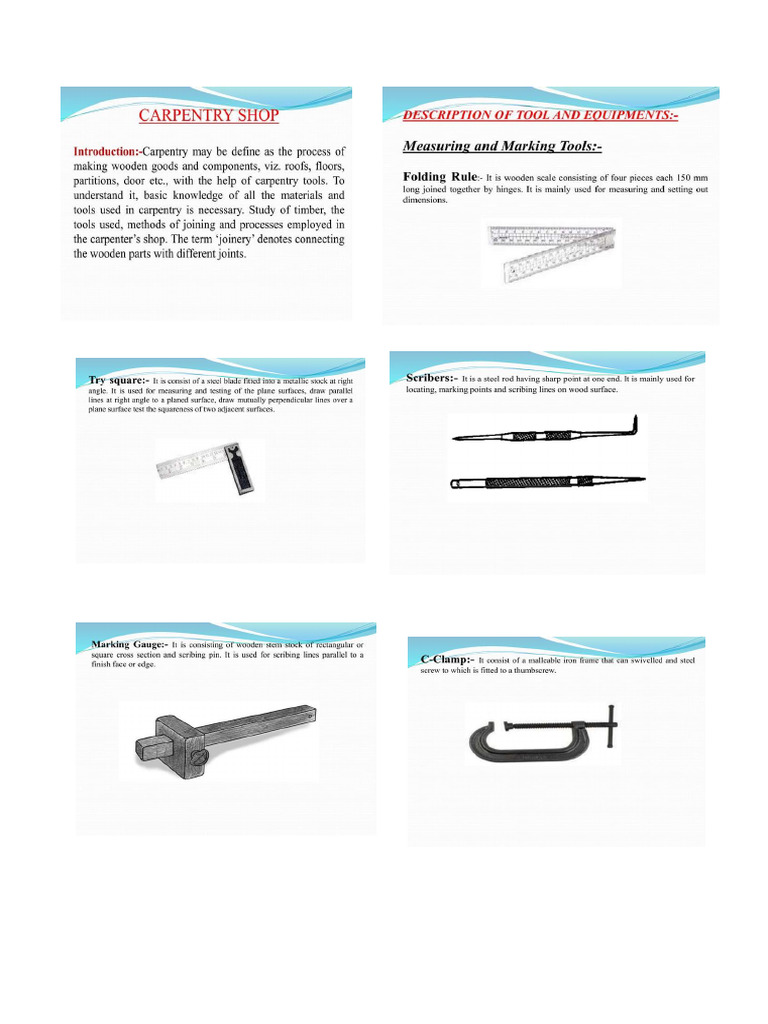 Carpentry Shop | PDF