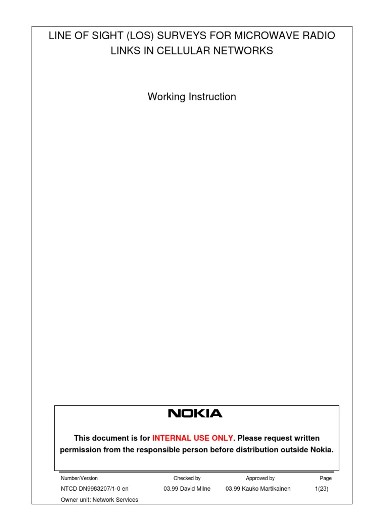 LOS Surveys for Microwave Links | PDF | Surveying | Nature