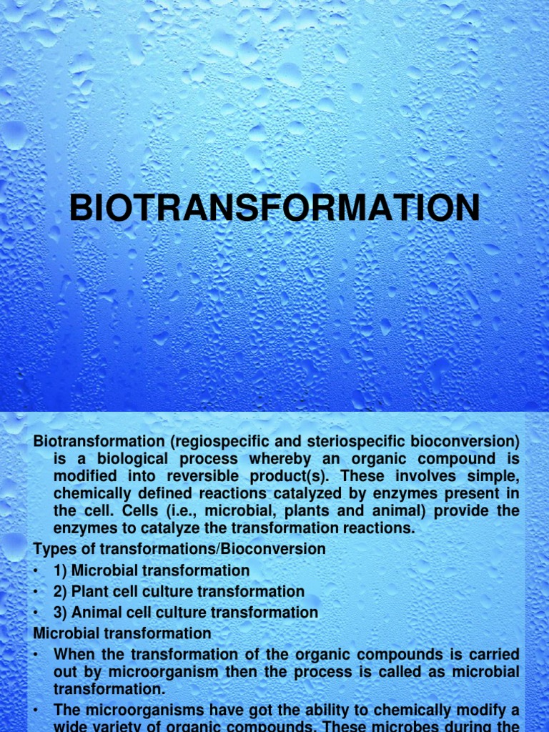 Biotransformation 111201084539 Phpapp02 | PDF | Enzyme | Steroid