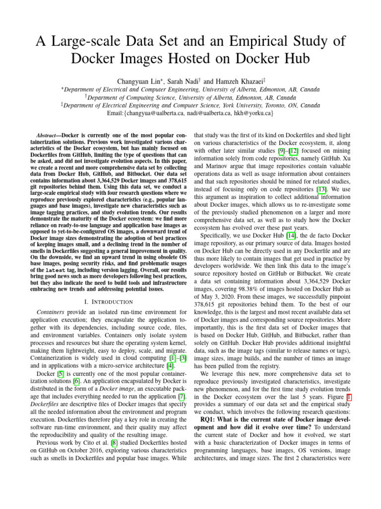 Empirical Study of Docker Hub Images | PDF | Python (Programming ...