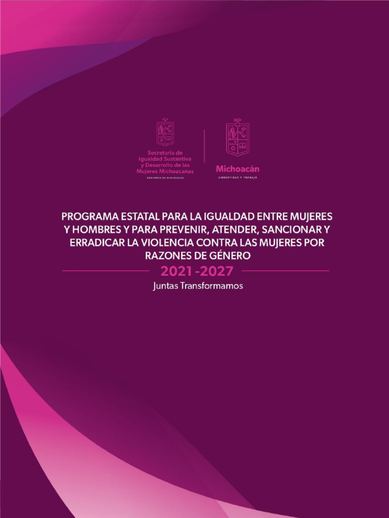 VFI Programa Estatal para La Igualdad Entre Mujere | PDF | Igualdad de ...
