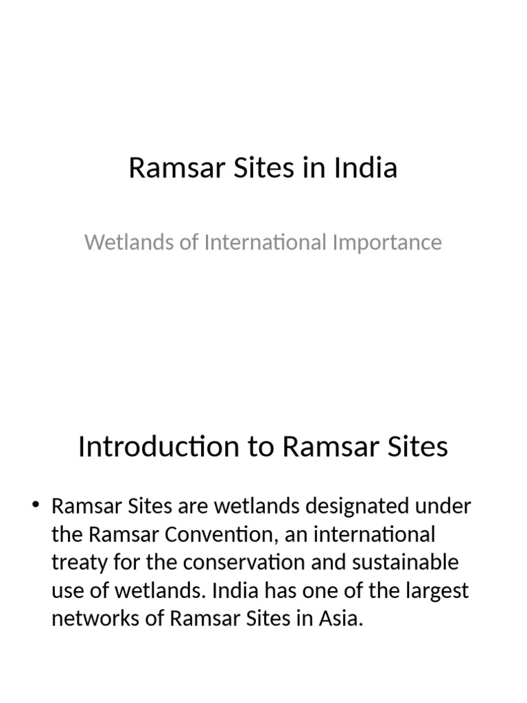 Ramsar Sites: India's Wetland Wealth | PDF