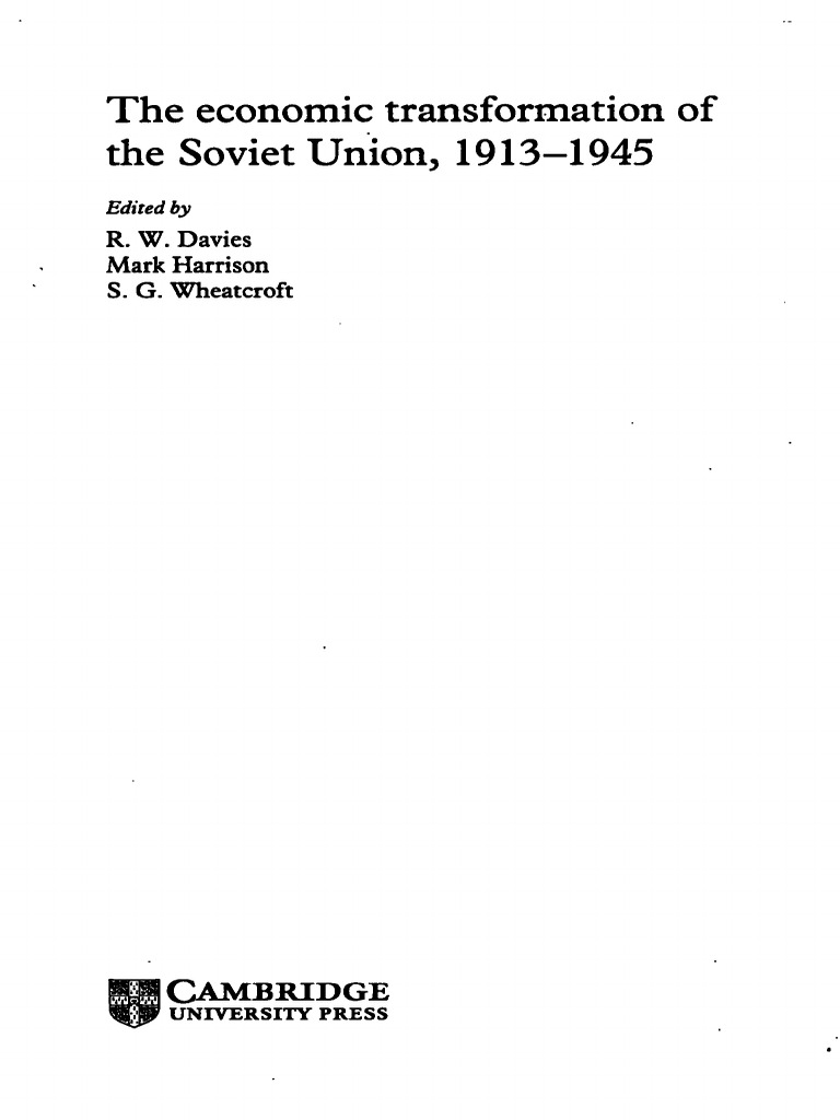 Soviet Economic Transformation 1913-1945 | PDF | Soviet Union | World ...