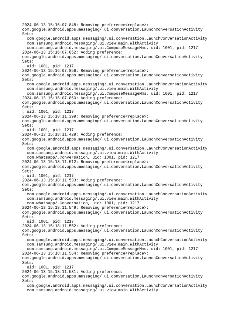 App Preference Changes Log 2024 | PDF | Software | Online Services
