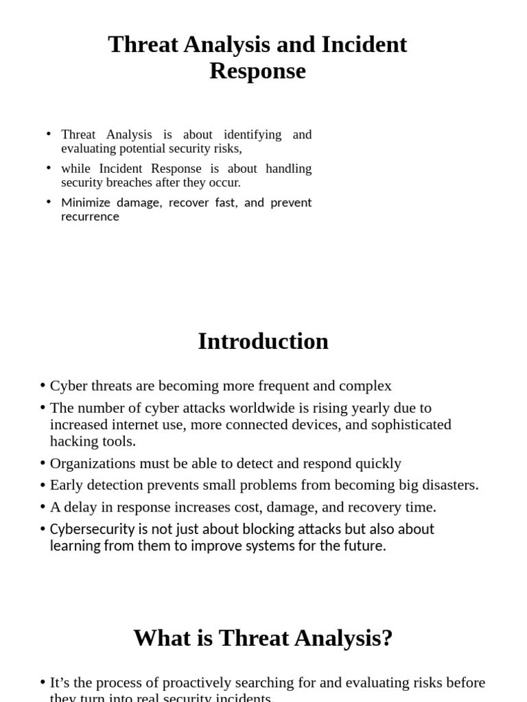 Threat Analysis and Incident Response Guide | PDF | Security | Computer ...