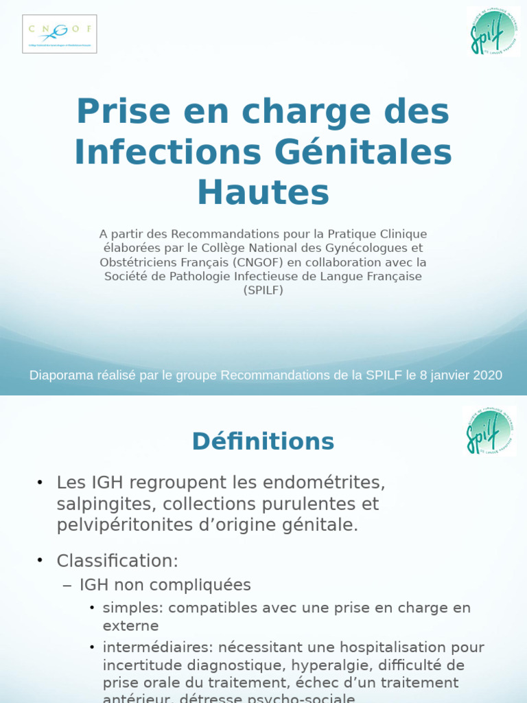 Spilf Groupe Recos Inf Genit Hautes 2020-01-08 | PDF | Infection ...