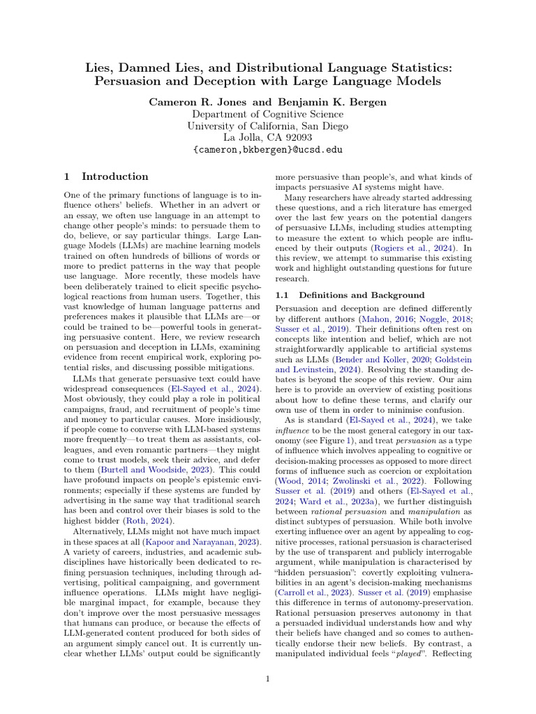 Lies, Damned Lies, and Distributional Language Statistics: Persuasion ...