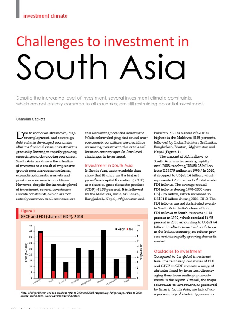 Challenges To Investment in South Asia | PDF | Foreign Direct ...