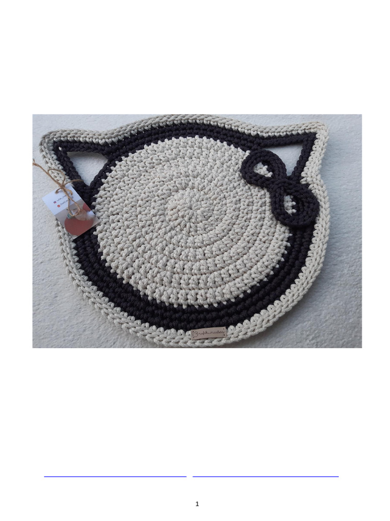 Easy Crochet Cat Rug Pattern | PDF | Crochet | Needlework