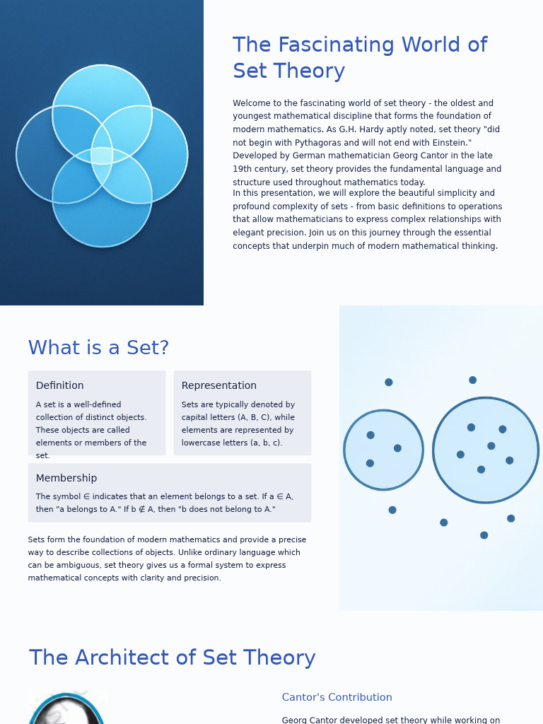 Introduction to Set Theory Concepts | PDF | Set (Mathematics) | Mathematics