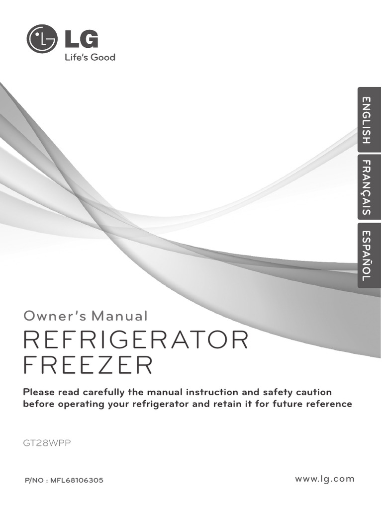 LG Refrigerator Owner's Manual | PDF | Refrigerator