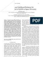 Using Log Likelihood Relation For BER Analysis of QAM in Space Diversity