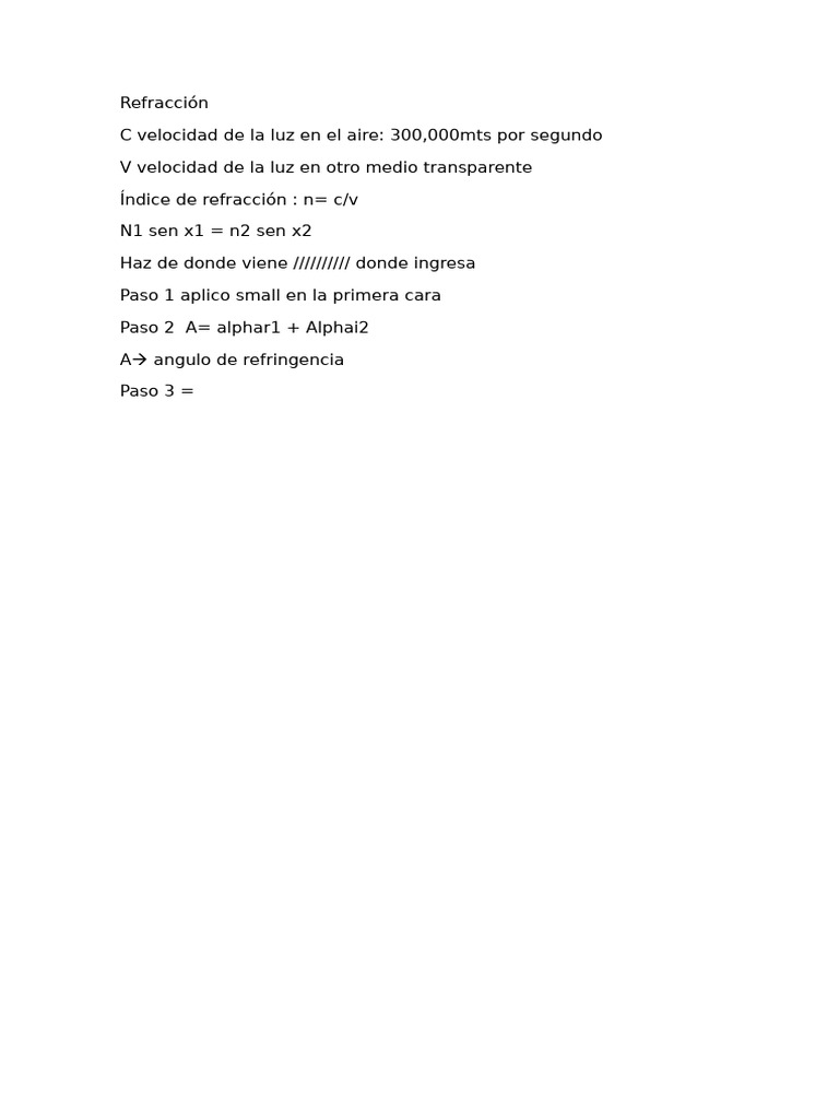 Refracción | PDF