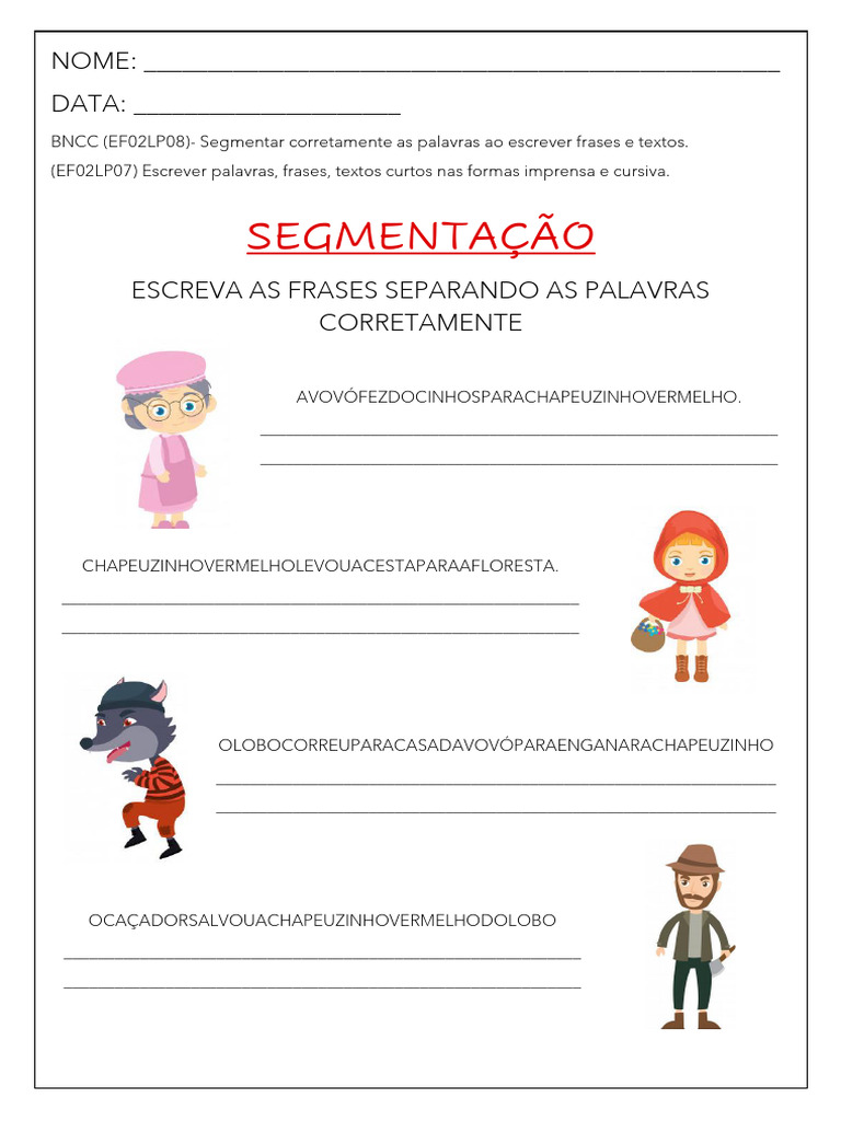 Segmentação de Palavras na BNCC | PDF
