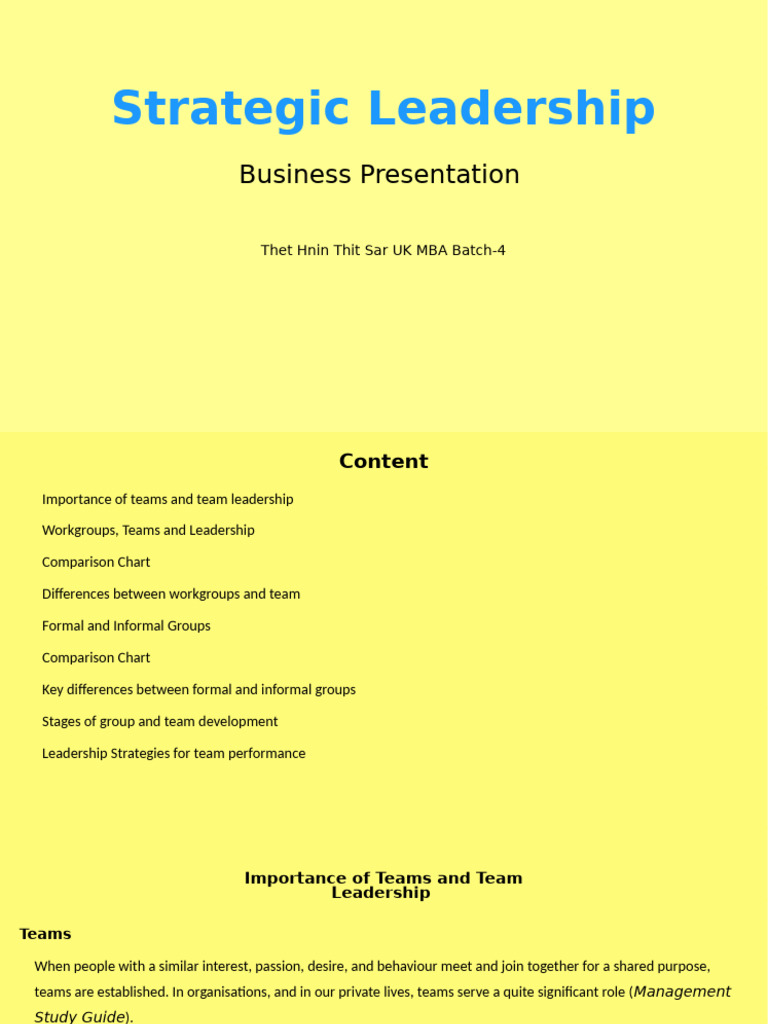 Team Leadership Strategies Explained | PDF | Leadership | Goal