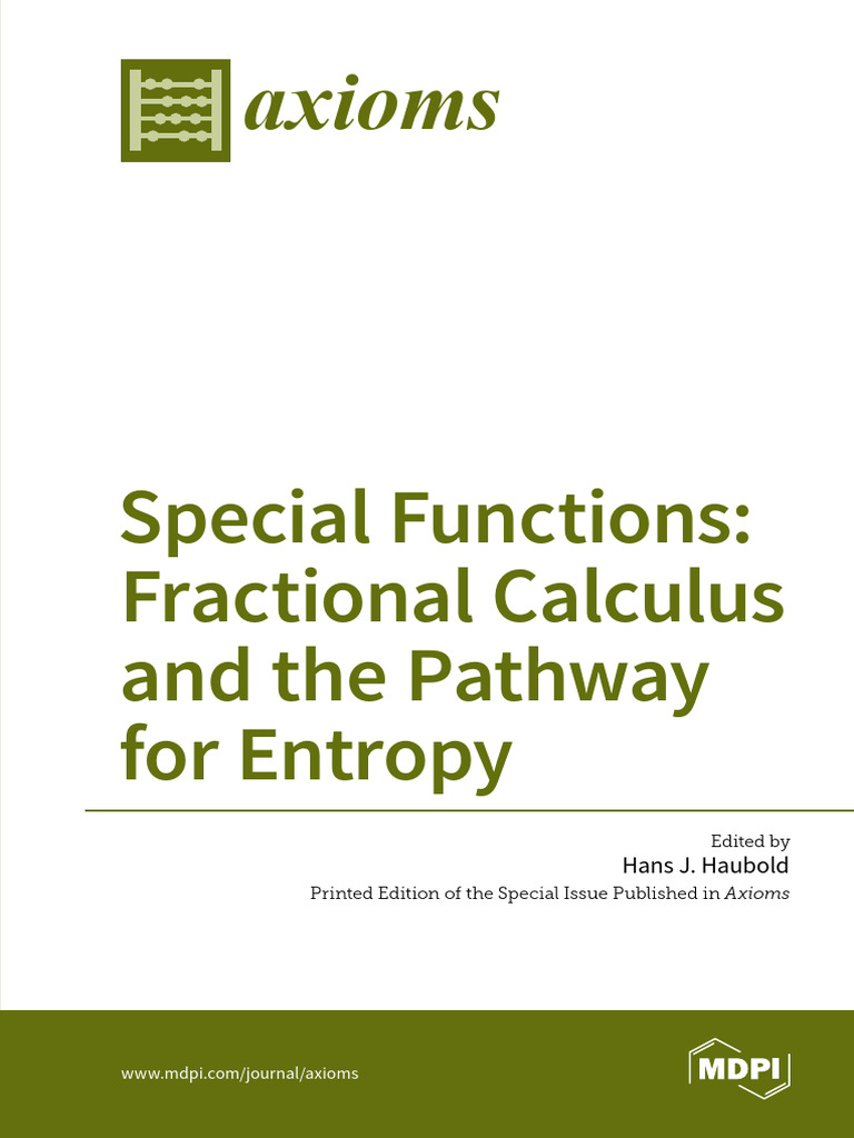 Hans J. Haubold, 2018, Special Functions - Fractional Calculus and The ...