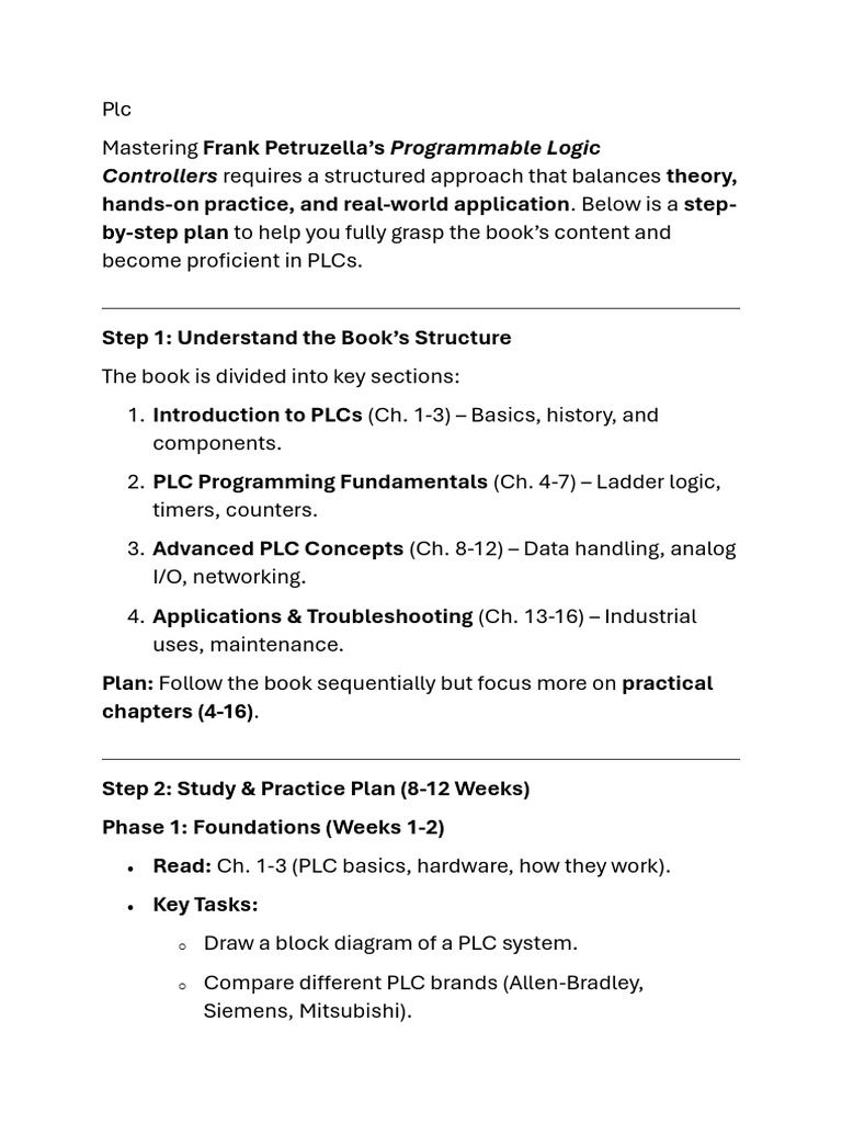 Plc Pdf Programmable Logic Controller Computing