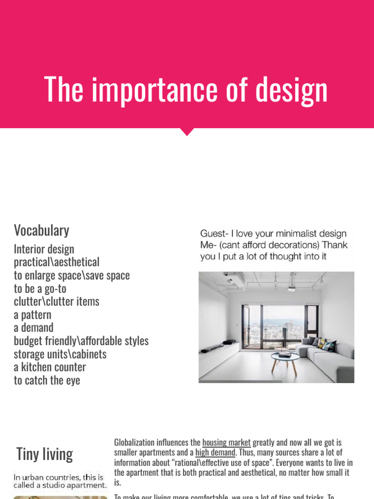 Importance of Interior Design Today | PDF | Kitchen | The Arts
