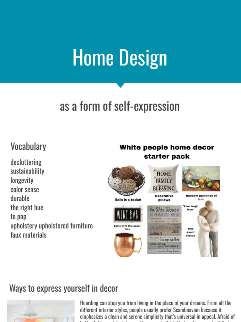 Express Yourself: Home Decor Trends | PDF | Interior Design | Upholstery