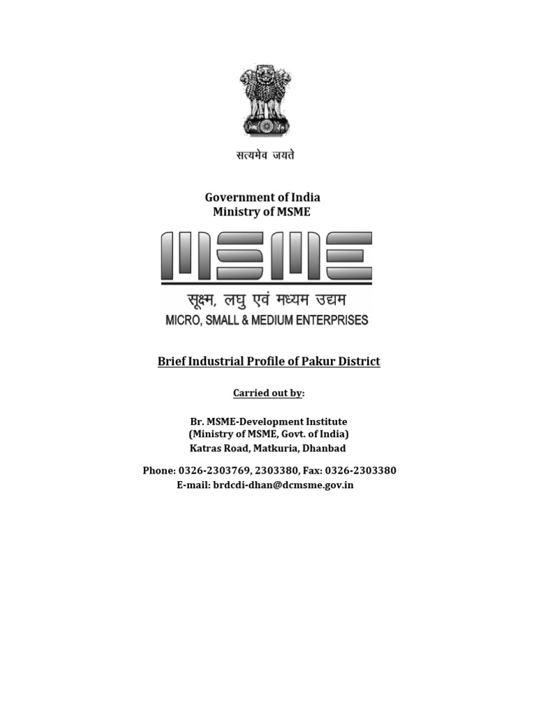 Industrial Profile of Pakur District | PDF