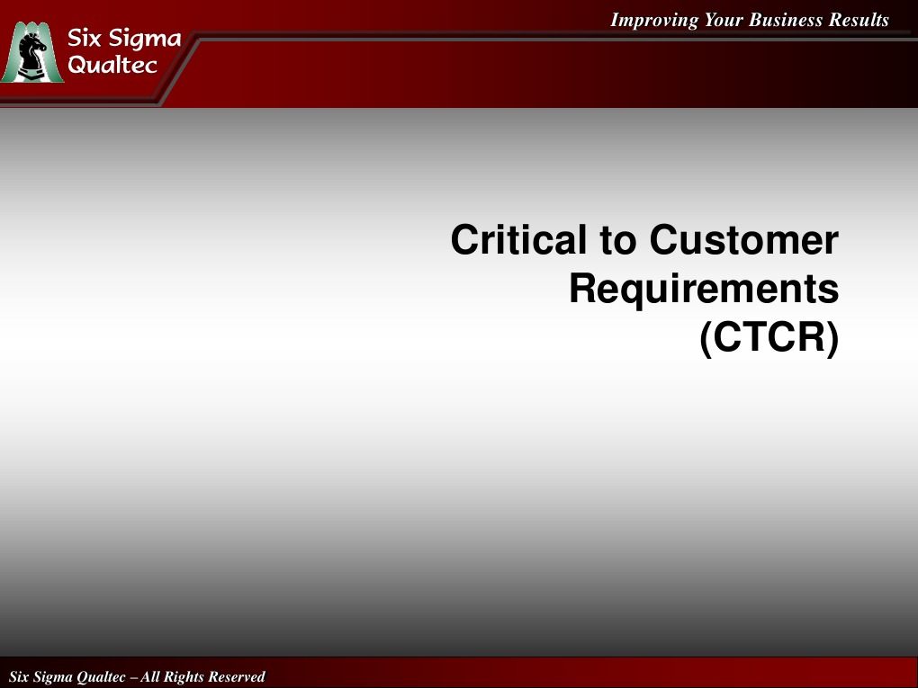 Identifying Critical Customer Requirements | PDF | Six Sigma | Supply Chain
