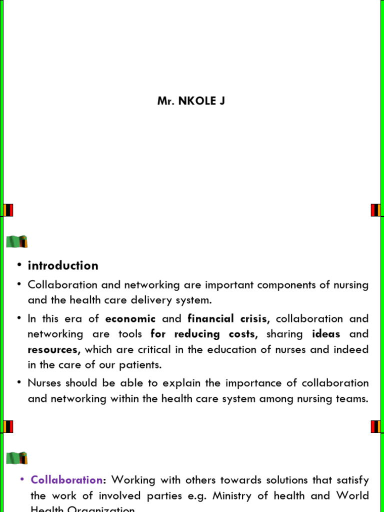 Importance of Collaboration in Nursing | PDF | United States Agency For ...
