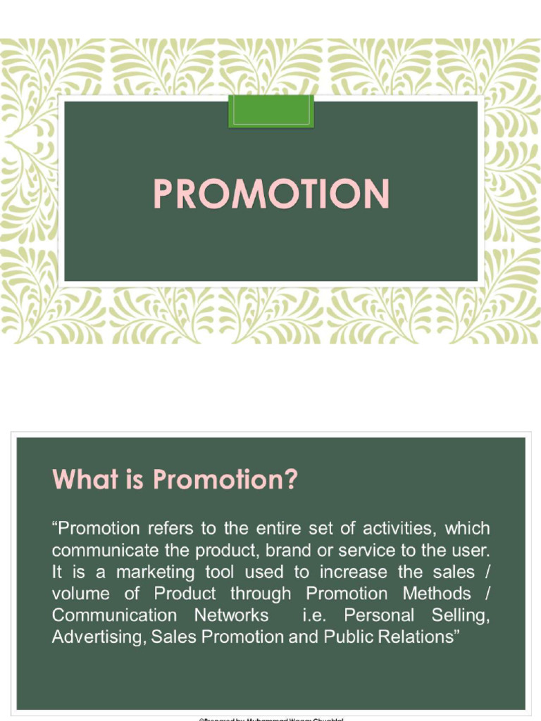 Promotion 4 Ps | PDF
