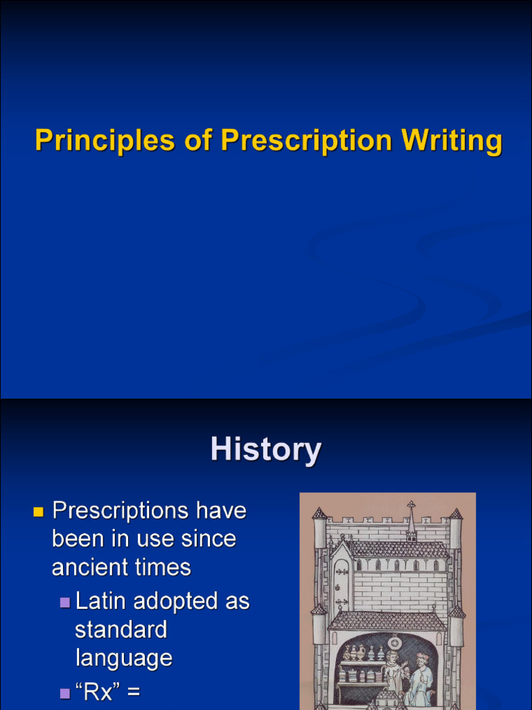 Prescription Writing | PDF