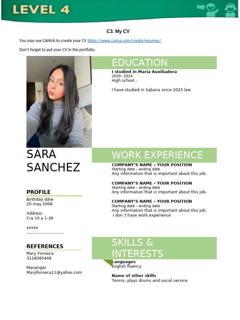 C3. My CV | PDF